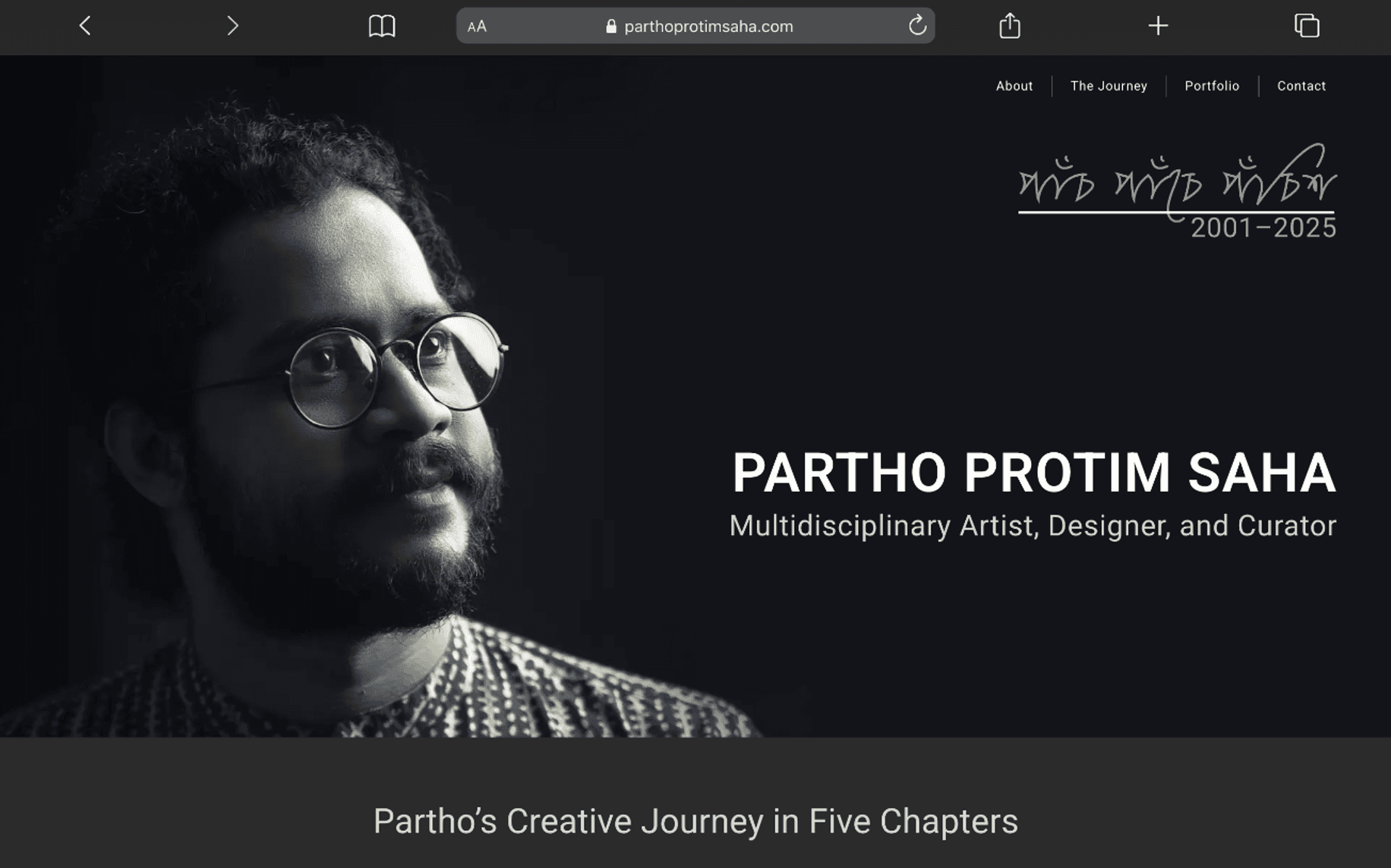 Partho Protim Saha Portfolio hero