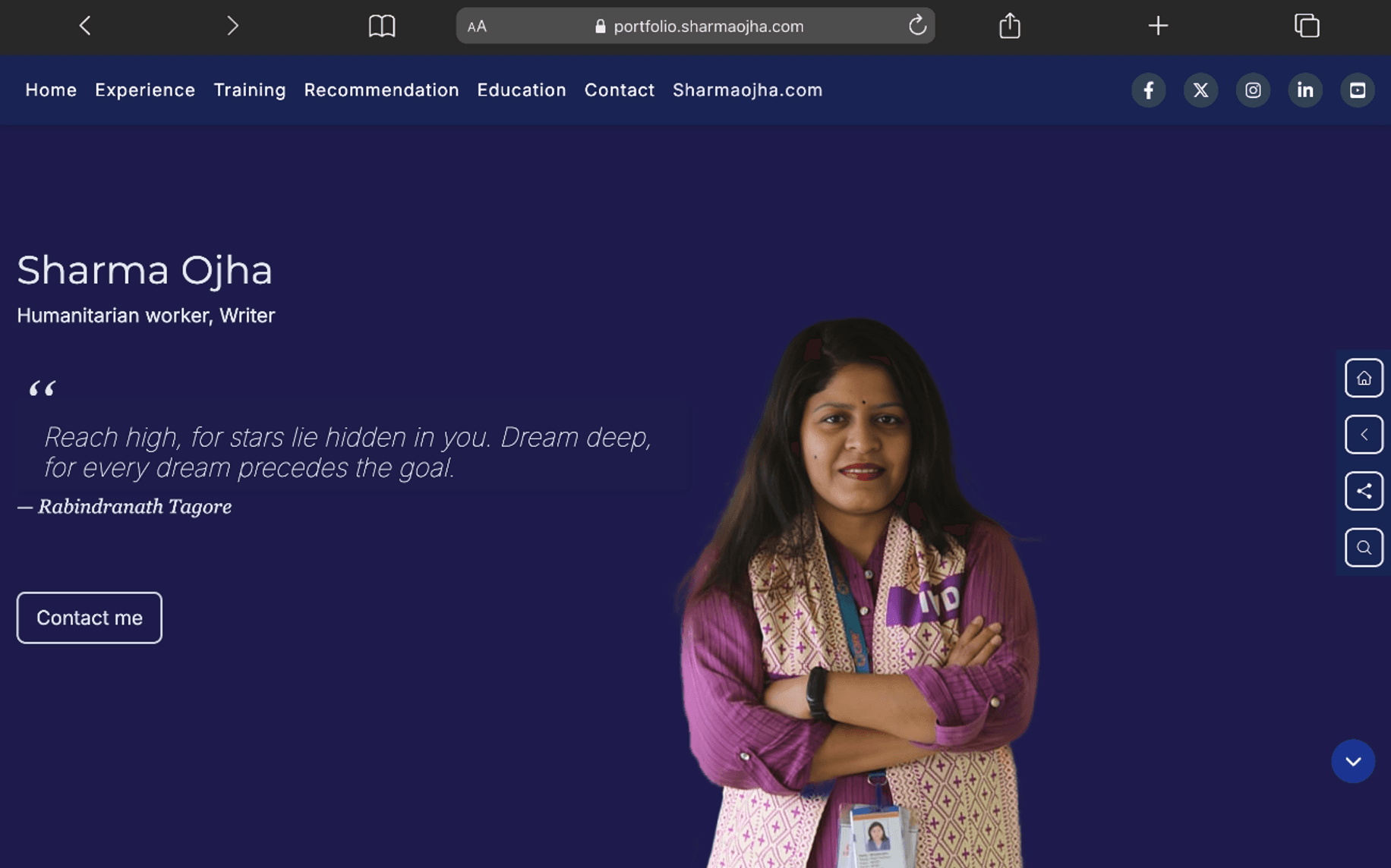 Sharma Ojha Portfolio hero